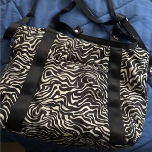Fabletics Black and White Zebra Tote
